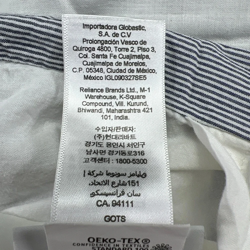 Set Of 2 Pottery Barn Kids Pillow Shams White Blue Striped Cotton (20